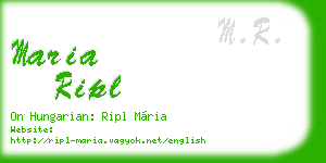 maria ripl business card
